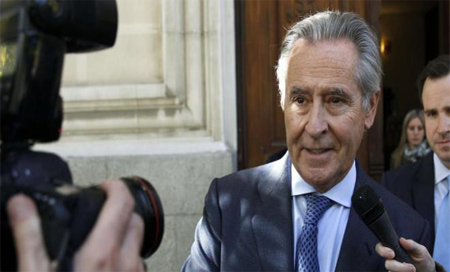 El espresindente de Caja Madrid, Miguel Blesa Hallan muerto a Miguel Blesa por un presunto suicidio con arma de fuego