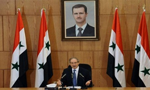 El vicecanciller sirio, Faysal al Mikdad Siria denuncia amenazas de Estados Unidos