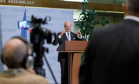 staffan de mistura Concluyen la cuarta ronda de negociaciones sirias en Ginebra