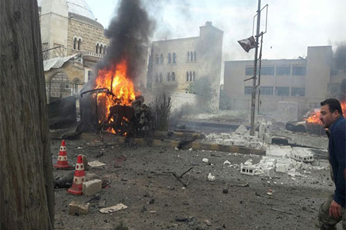 Explosión de un coche bomba en la ciudad siria de Azaz Explosión de un coche bomba en la ciudad siria de Azaz