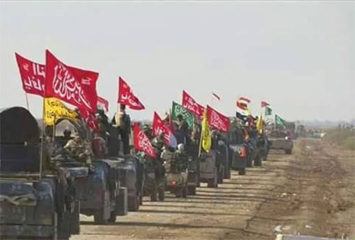 La Movilización Popular avanza hacia la frontera de Iraq con Siria La Movilización Popular avanza hacia la frontera de Iraq con Siria