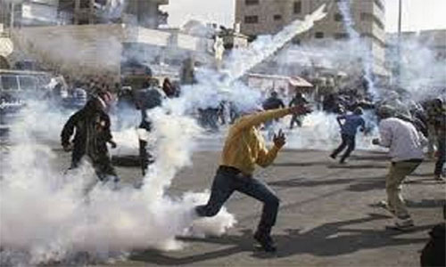Represión israelí contra manifestaciones pro prisioneros en huelga de hambre Represión israelí contra manifestaciones pro prisioneros en huelga de hambre