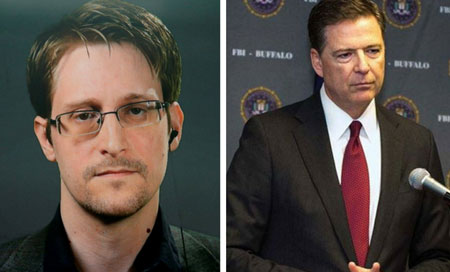 snowden - comey Snowden comenta el despido del director del FBI