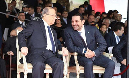 Michel Aun y Saad al Hariri Hariri retira su dimisión como primer ministro de Líbano