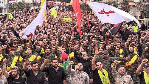partidarios de Hezbolá El presidente de Líbano asegura que Hezbolá es una fuerza que protege el país