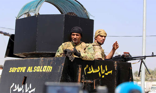 miembros de la formación Saraya al Salam Doble atentado contra la sede de la formación “Saraya al Salam” en Kirkuk