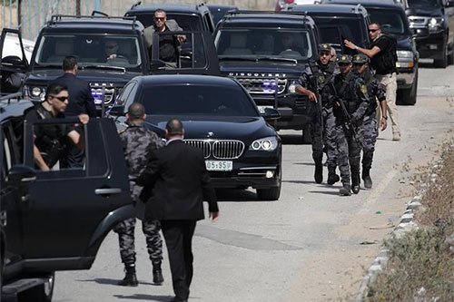 comitiva del jefe de las fuerzas de seguridad de Hamas El jefe de las fuerzas de seguridad de Hamas sobrevive a un intento de asesinato