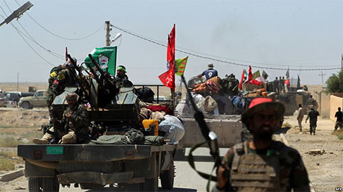 Fuerzas iraquíes en la zona de Al Qaim