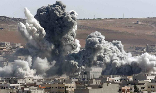 ataque de la coalición internacional en Siria La coalición internacional sigue masacrando a la población en Siria