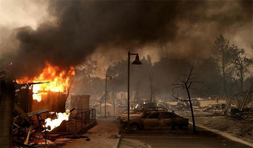 incendios en el norte del estado de California Estado de emergencia en los ocho condados de California dañados por los incendios