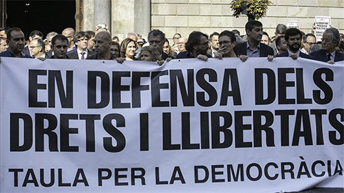 protesta en Barcelona