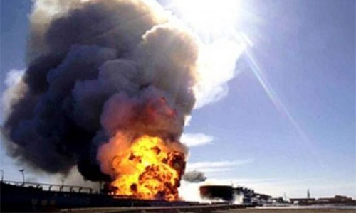 Incendio en el campo petrolífero más grande de Kuwait Incendio en el campo petrolífero más grande de Kuwait