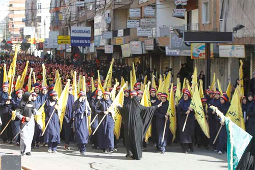 marcha de Ashura en Beirut Nasrolá a los judíos: Abandonad Palestina ocupada y regresad a vuestros países