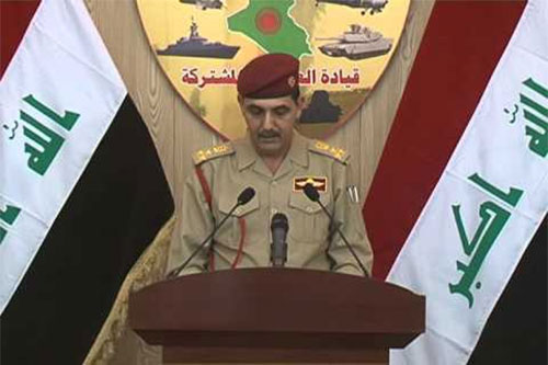 el vocero del Comando de Operaciones Conjuntas, Yahia Rasoul El comando militar iraquí desmiente informe israelí