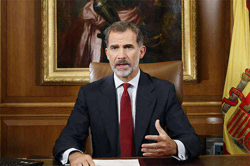 El rey de España, Felipe VI El rey de España acusa de “deslealtad inadmisible” a la Generalitat