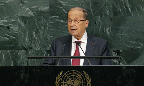 El presidente libanés, Michel Aoun, ante la Asamblea General de la ONU Líbano no permitirá “nacionalizar” en su territorio a refugiados o desplazados