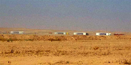 Llega a Deir Ezzor el primer convoy con ayuda humanitaria Llega a Deir Ezzor el primer convoy con ayuda humanitaria
