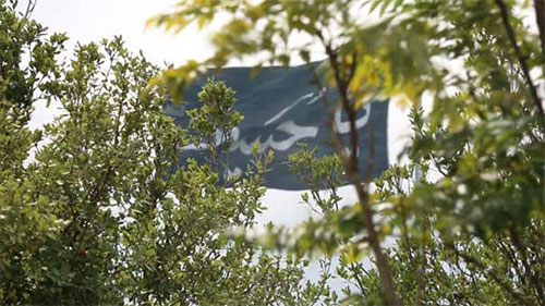 emblema de Imam Hussein Hezbolá instala el emblema de “Hussein” en uno de los montes más elevados de Líbano