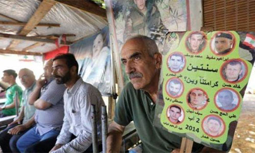 familiares de los militares ejecutados por Daesh Día de luto nacional en Líbano por los militares secuestrados en 2014