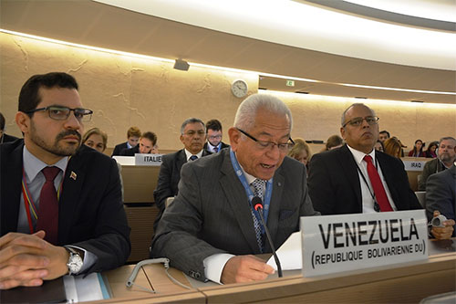 embajador venezolano ante la ONU en Ginebra, Jorge Valero Caracas exige el cese de la agresión contra el país
