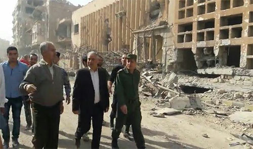 el gobernador civil de Deir Ezzor inspecciona los daños La provincia siria de Deir Ezzor está recuperando la normalidad
