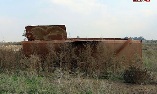 el lugar donde estaban colocados los misiles Ejército sirio halla misiles de largo alcance abandonados por Daesh