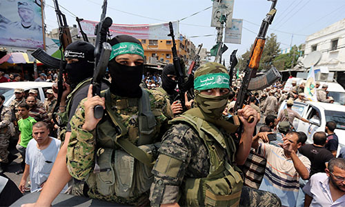 miembros de Hamas en Gaza Hamas desmantela una célula de espionaje israelí en Gaza