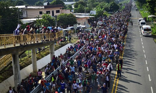 caravana de migrantes centroamericanos Caravana de migrantes llega a la Ciudad de México rumbo a EEUU