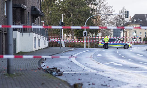 la escena del atropello, en la ciudad alemana de Bottrop Cuatro heridos en un atropello xenófobo en el oeste de Alemania