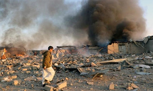 bombardeo saudí en Yemen Ansarolá denuncia apoyo de EEUU y el régimen sionista a la agresión Saudí en Yemen
