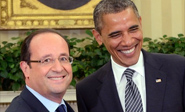 Durante una rueda de prensa con su hom&#243logo Hollande