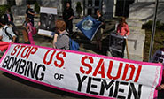 Activistas estadounidenses protestan frente a la embajada saudí en Washington