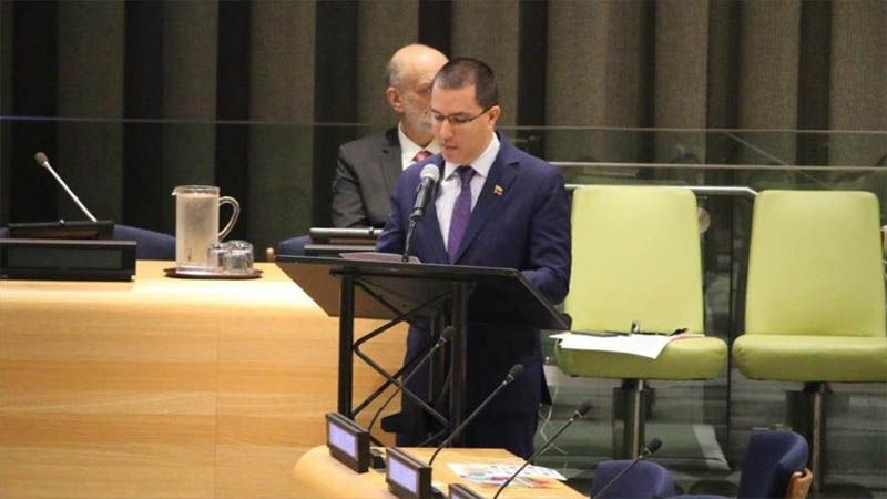 Arreaza denuncia bloqueo de EEUU contra Venezuela, Ir&aacute;n y Cuba
