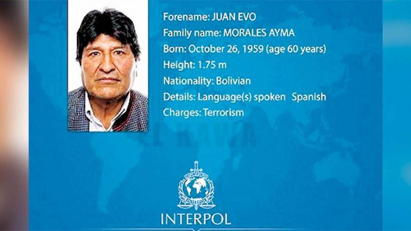El fiscal boliviano confirma que se activ&oacute; notificaci&oacute;n en Interpol contra Evo Morales