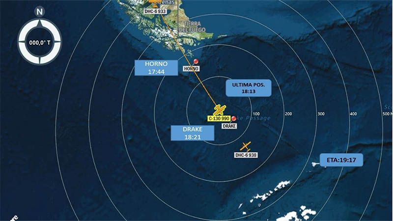 Desaparece un avi&oacute;n militar de Chile rumbo a la Ant&aacute;rtida con 38 personas a bordo