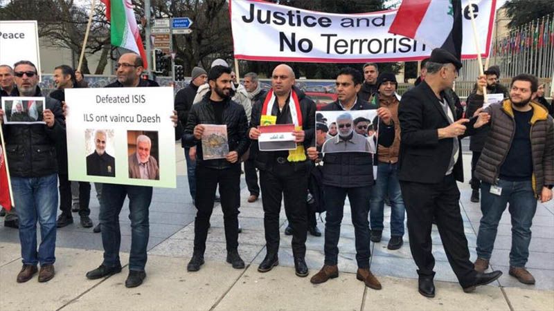 Condenan delante de sede de ONU en Suiza el asesinato de los que &ldquo;derrotaron a Daesh&rdquo;