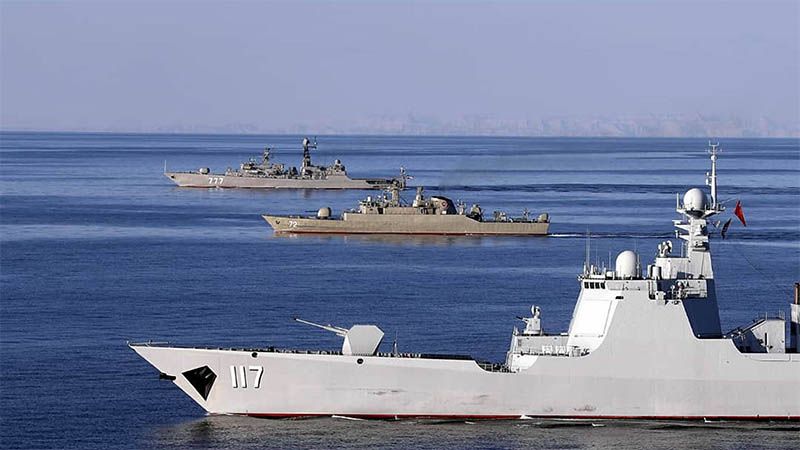 Concluyen ejercicios navales de Rusia, China e Ir&aacute;n en el golfo de Om&aacute;n