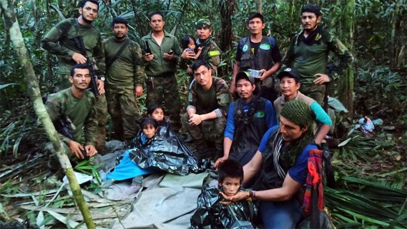Rescatan con vida a los 4 ni&ntilde;os que estaban perdidos hace 40 d&iacute;as en la selva colombiana