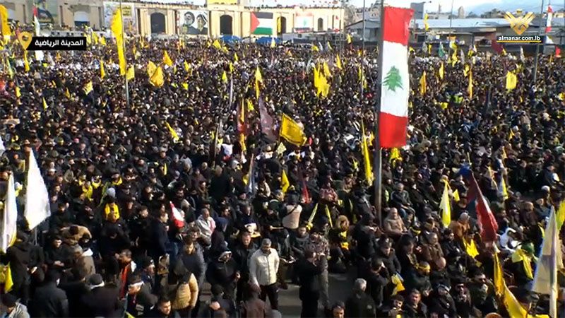 Diluvio humano en el funeral del m&aacute;rtir de la naci&oacute;n, Sayed Hasan Nasrol&aacute; (video)