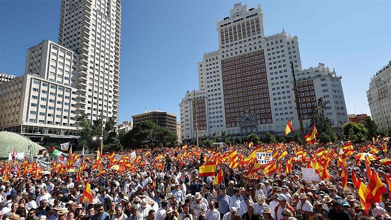 Gran manifestación en Madrid de la oposición española contra el gobierno
