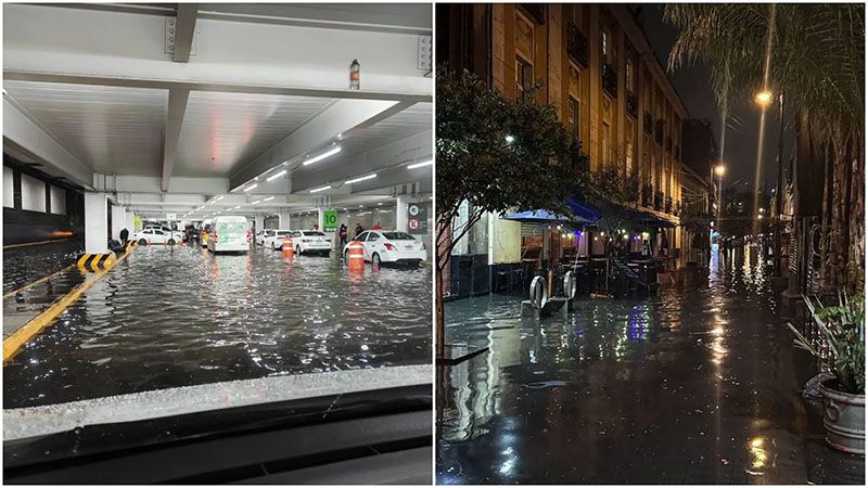Intensas lluvias en Ciudad de M&eacute;xico causan inundaciones y afectan operaci&oacute;n en aeropuerto