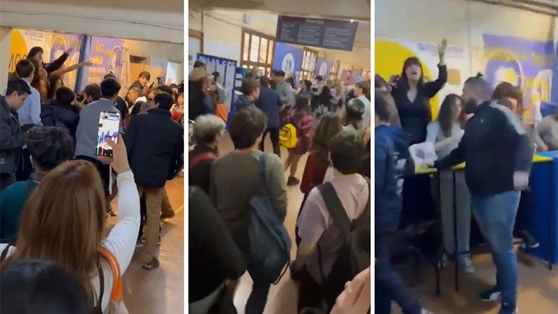 Violento choque entre alumnos peronistas y afines a Milei en Universidad de Buenos Aires