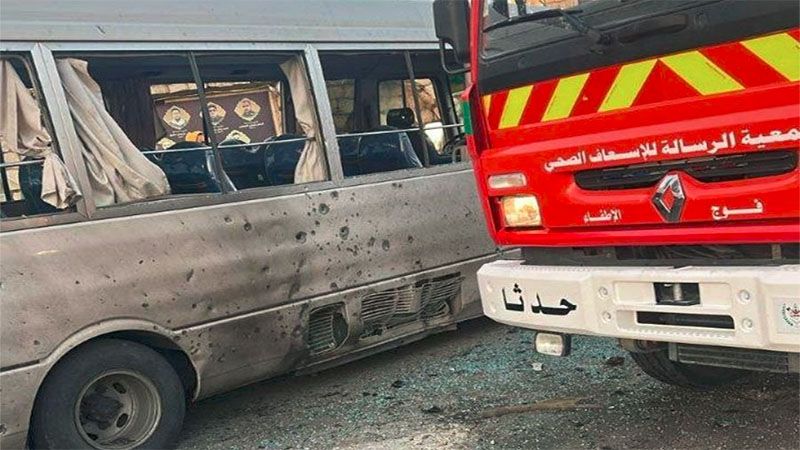 Un m&aacute;rtir y once heridos en ataque israel&iacute; contra L&iacute;bano, entre ellos ni&ntilde;os de bus escolar