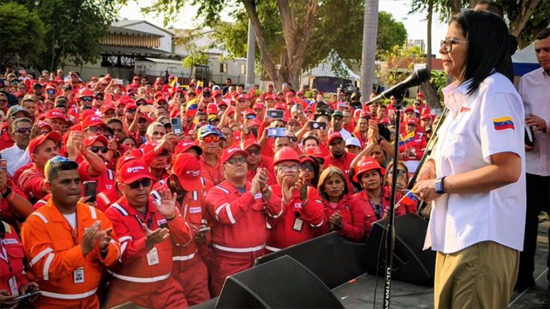 Delcy Rodr&iacute;guez denuncia injerencias de EEUU: Basta de &oacute;rdenes sobre Venezuela