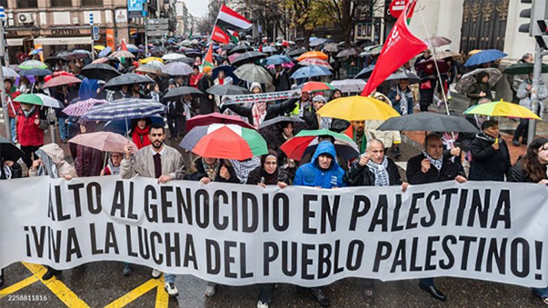 Protesta masiva en Madrid exige fin del genocidio israel&iacute; en Gaza