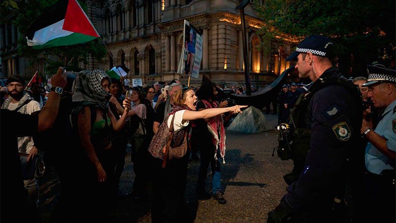 La Polic&iacute;a dispersa la manifestaci&oacute;n contra el presidente israel&iacute; en S&iacute;dney