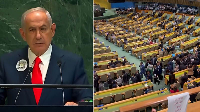 Decenas de l&iacute;deres abandonan la sala al comenzar a hablar Netanyahu