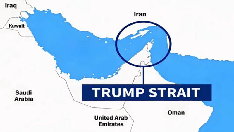 Trump vuelve a publicar una imagen del &ldquo;estrecho de Trump&rdquo;