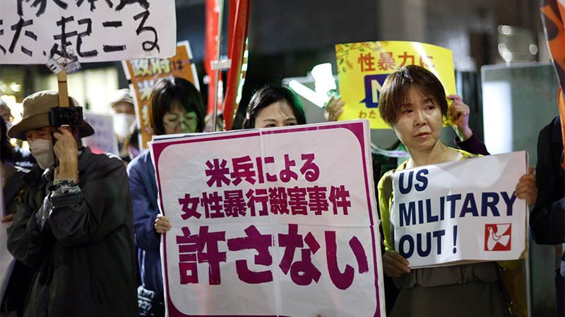 El asesinato de una mujer por un marine estadounidense reavive protestas en la isla de Okinawa