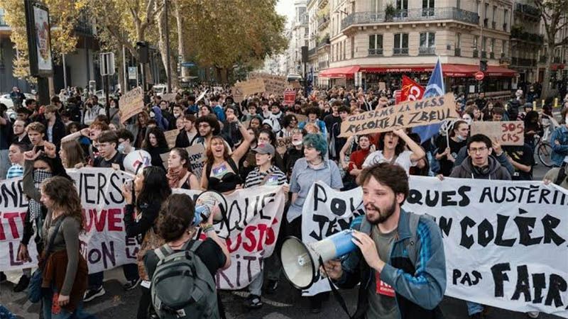 Las protestas estudiantiles que sacuden Francia se han extendido a la vecina B&eacute;lgica